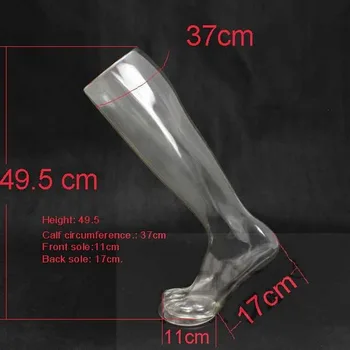 

wholesale Transparent leg male foot legs mannequin,plastic mannequin foot stand for shoes socks ,leg props movement 1pc M00001