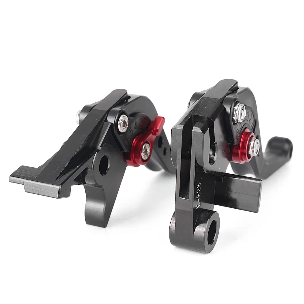CNC Motorbike Short Adjustable Brake Clutch Levers For Kawasaki Ninja ZX6R ZX636R ZX6RR Z1000 ZX12R ZZR600 ZX9R Motorcycle Spare Parts Accessories Aluminum Alloy, Aftermarket
