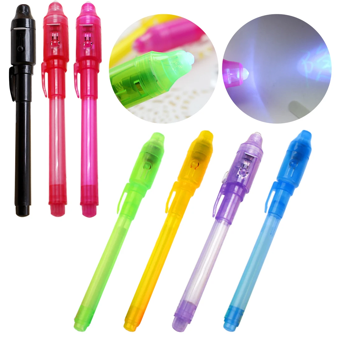FangNymph Magic 2 In 1 UV Black Light Combo Creative Stationery Marker pen Highlighter Invisible