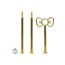 3 яруса форма банта металлическая Свадебная вечеринка золотой кухонный аксессуар инструмент для украшения торта