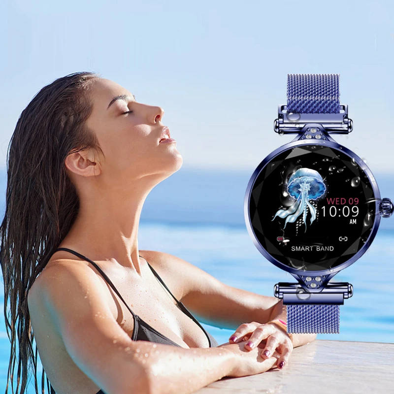 2019 OGEDA H1S Women Fashion Smartwatch Wearable Device Bluetooth Pedometer Heart Rate Monitor For Android/IOS Smart Bracelet