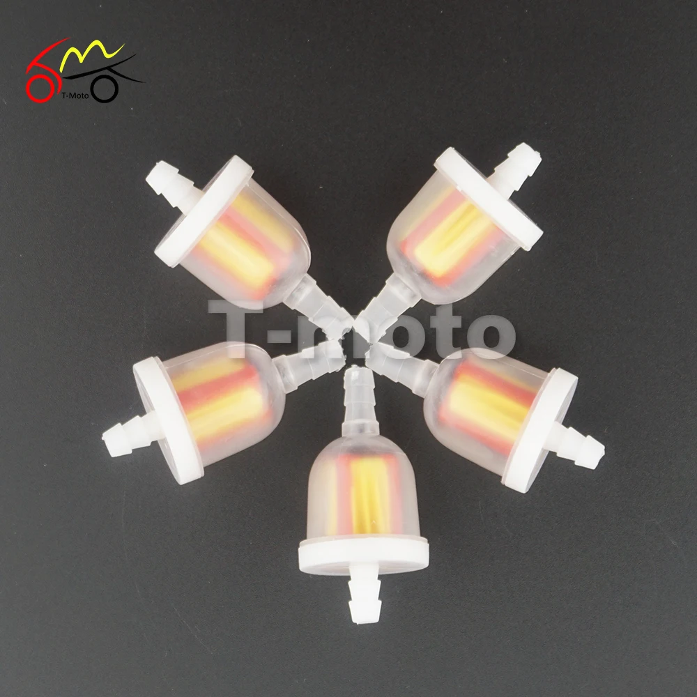 

5Pcs Universal Inline Plastic Fuel Gas Filter For Go Kart Quad ATV Pit Dirt Pocket Bike Moped