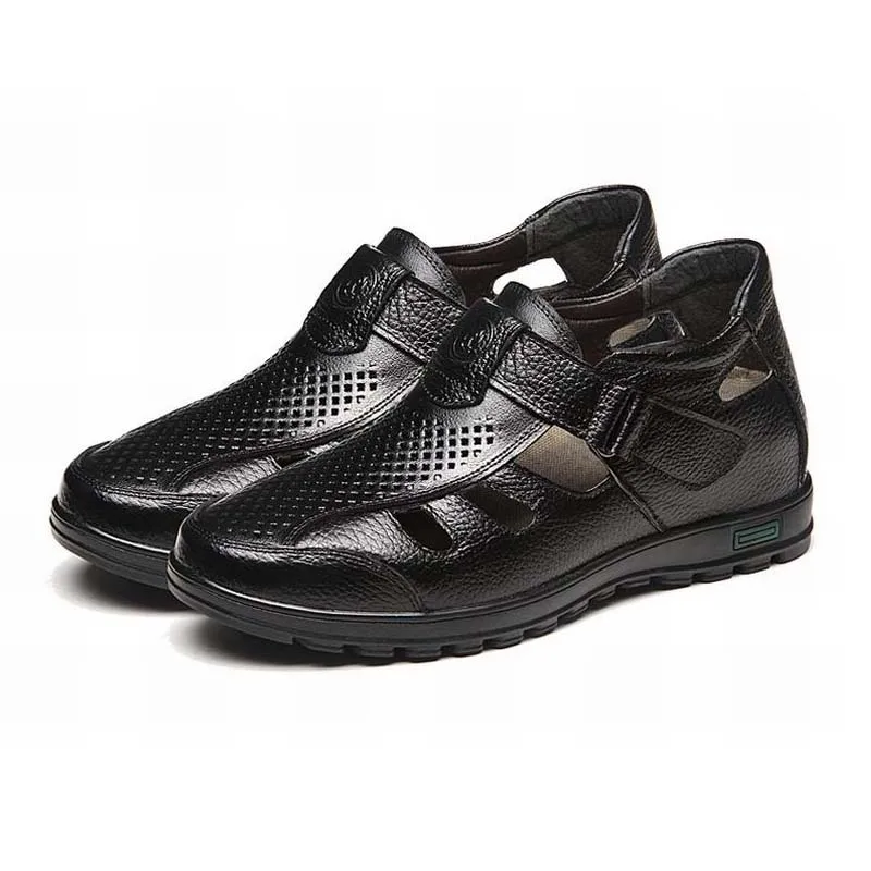 Altura Crescente Sapatos de Couro Genuíno Homens