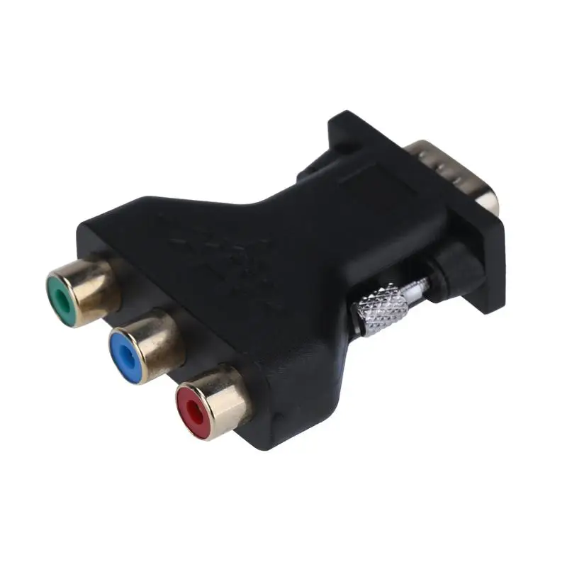 Vga cable adapter Vga cable Vga to av converter Vga extender splitter 15 Pin VGA Male to 3 RCA Female Converter Adapter Splitter Professional Digital Cables Wire Connector
