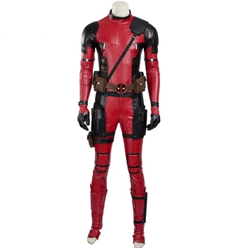 شراء 100% ريال Deadpool ازياء تأثيري مجموعة كاملة بذلة مع قناع و أكسسوارات/يمكن الجمارك الحجم