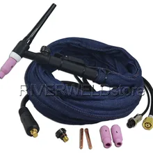 WP-17V 12 футов 4 метра, 150Amp воздушным охлаждением горелки TIG плазменный резак в комплекте с газовой головки клапана