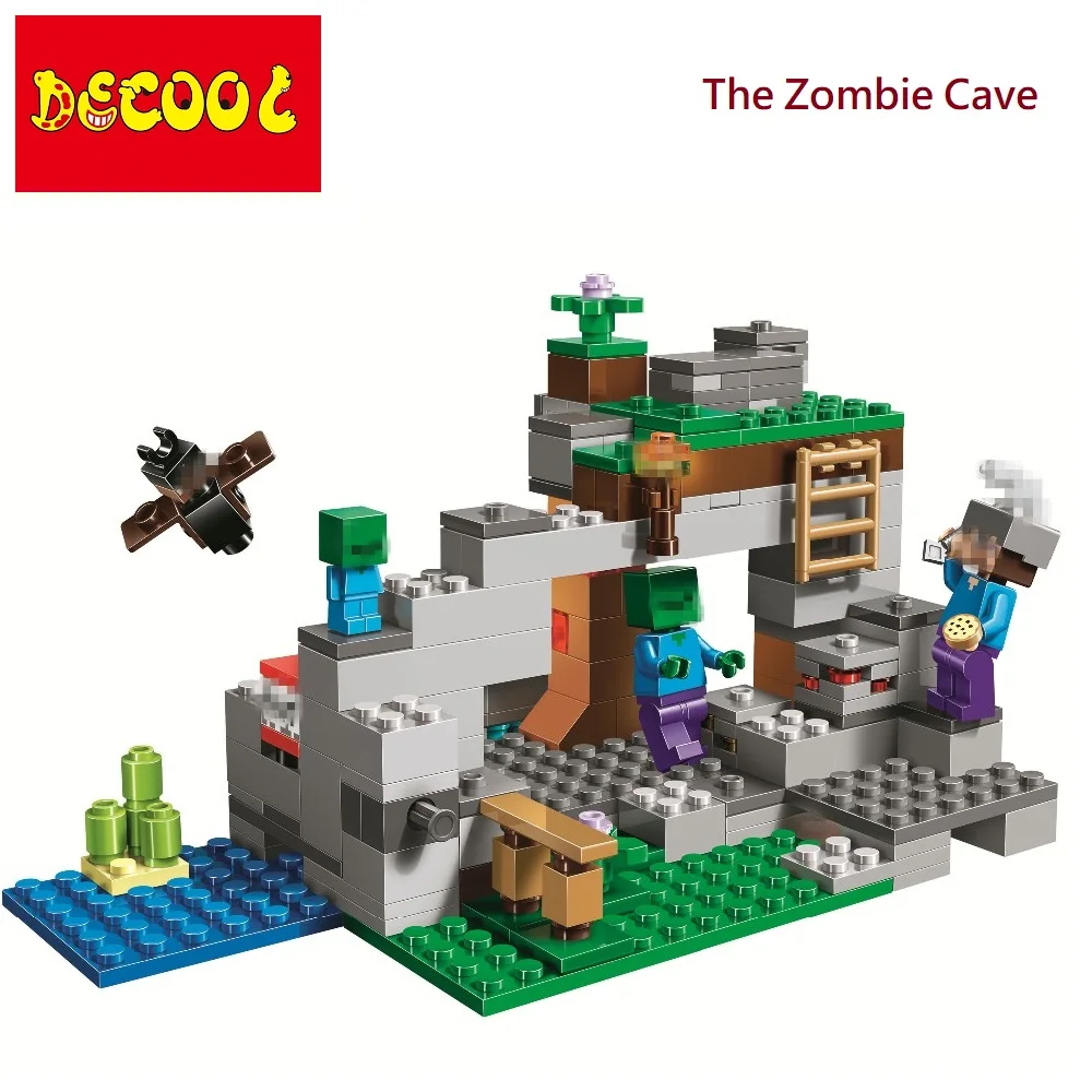 

Decool 837 The Zombie Cave Building Blocks Sets My worlds Movie Model Kids Minecrafted Toys For Children Compatible Legoed 21141