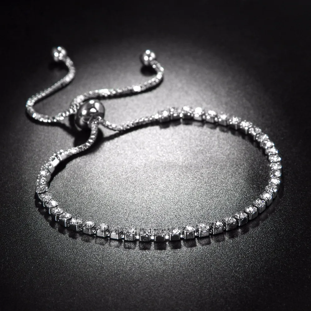 Модные геометрические CZ браслет с кристаллами серебряные разноцветные на цепочке цепи манжеты браслеты для женщин костюм украшение браслет подарок