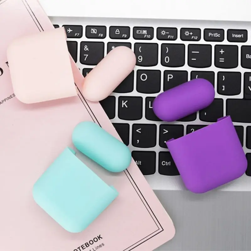 

Double color Shockproof Protection Sleeve Silicone Case For Airpods Headphones Wireless Bluetooth Soft Shell