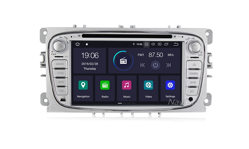 Sale 2 din Android9.0 8Core 4G RAM 32G ROM IPS DSP RDS Car DVD Multimedia Player GPS Navi For Ford For Focus2 Mondeo Galaxy 20