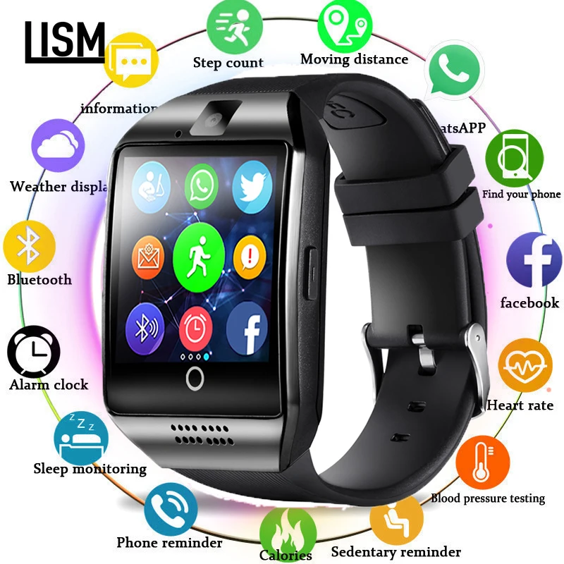 

Bluetooth Smart Watch Men whit Camera & Touch Screen Big Battery Support TF Sim Card for Android Samsung Huawei Phone Smartwatch