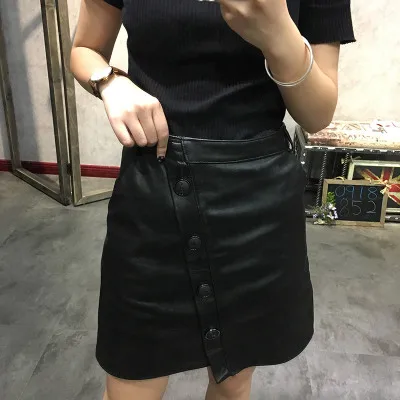 

2019 New Fashion Genuine Sheep Leather Skirt Y1