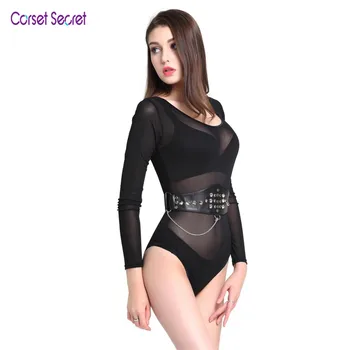 

Corset Secret Sexy Punk Style Trendy Corset Waist Belt Chains D Rings Closure For Women Slimming Control Waist Trainer