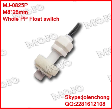 

2019 MJ-0825P Plastic float level switch and give signal in high level 1A1:10W 100V 0.5A(5pcs/lots)