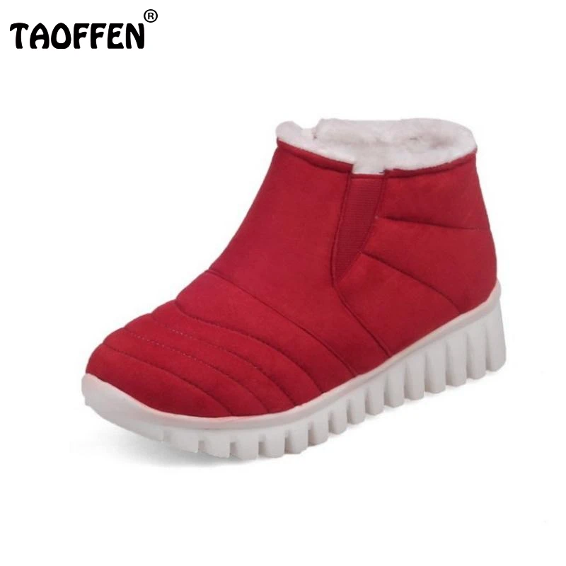 

Russia Woman Flat Ankle Boots Women Brand New Soft Leisure Footwear Shoes Thickened Fur Warm Winter Botas Mujer Size 29-46