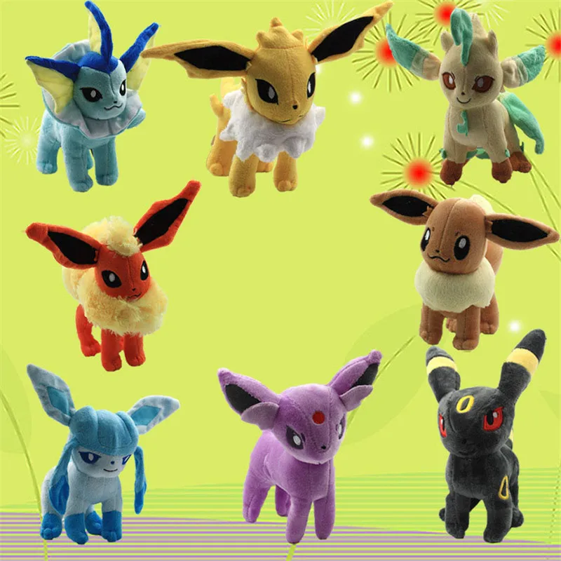 Горячая аниме 8 стиль Vaporeon Eevee карманная плюшевая кукла игрушки Leafeon Espeon Umbreon Flareon