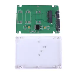 Твердотельный накопитель mSATA до 2.5 дюймов SATA 3 адаптер конвертер карты с 2.5 дюймов белый чехол Standard 7 + 15Pin plug разъем