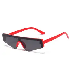 Модные дизайнерские Для мужчин Для женщин Одна деталь солнцезащитные очки Vinatge Полуободковые солнцезащитные очки оттенки очки Óculos