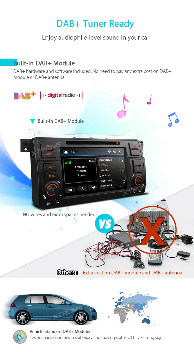 Discount XTRONS 7 inch Car DVD Player 2 din Radio DAB+Canbus GPS Navigation For BMW E46 / Rover 75 1999-2005 / MG ZT 2001 2002 2003- 2005 5 Discount XTRONS 7 inch Car DVD Player 2 din Radio DAB+Canbus GPS Navigation For BMW E46 / Rover 75 1999-2005 / MG ZT 2001 2002 2003- 2005 5