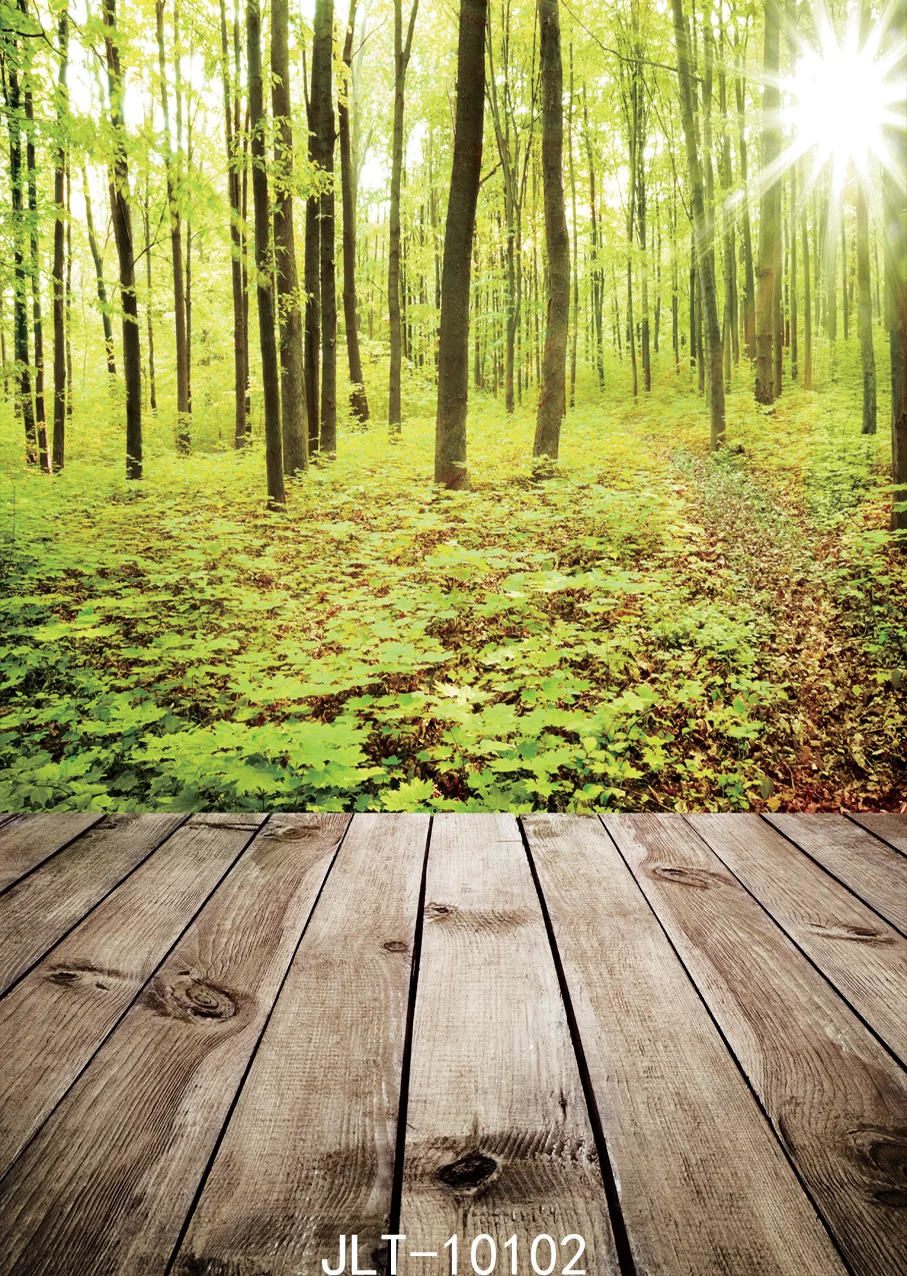 

SJOLOON 5x7ft summer theme sunshin forest and wood floor Photo background vinyl photo Backdrops for children photo studio props