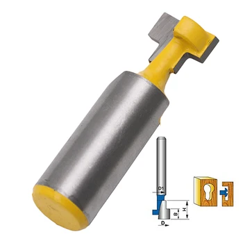 

1/2'' T-Slot Cutter Steel Handle Milling Router Bit 1/2'' Shank for Woodworking