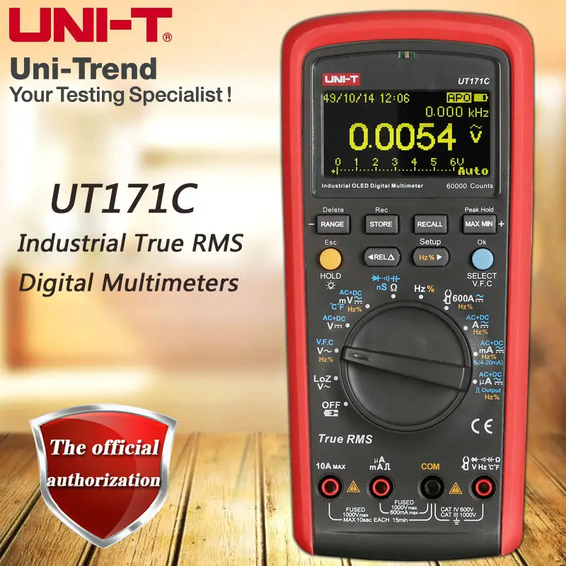 UNI-T UT171C промышленный RMS цифровой мультиметр/OLED дисплей/LoZ низкое сопротивление