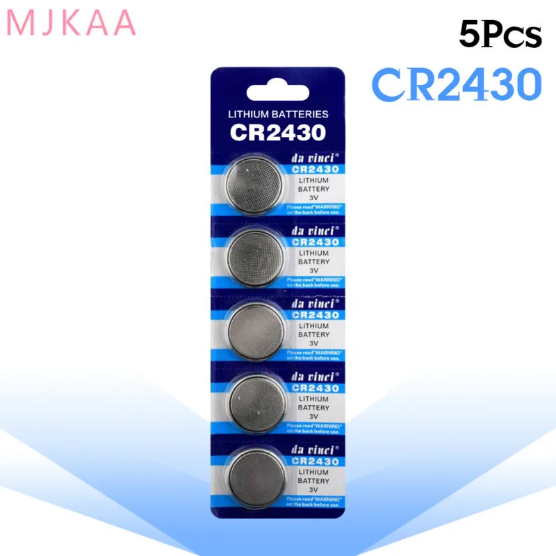 

5pcs/pack CR2430 Button Batteries for Watch Electronic Toy Remote DL2430 BR2430 KL2430 Cell Coin Lithium Battery 3V CR 2430