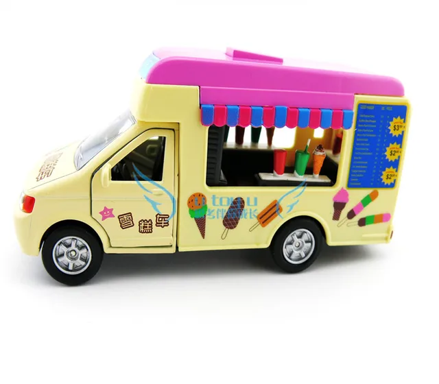 Etl alloy car models pink ice cream car acoustooptical WARRIOR alloy