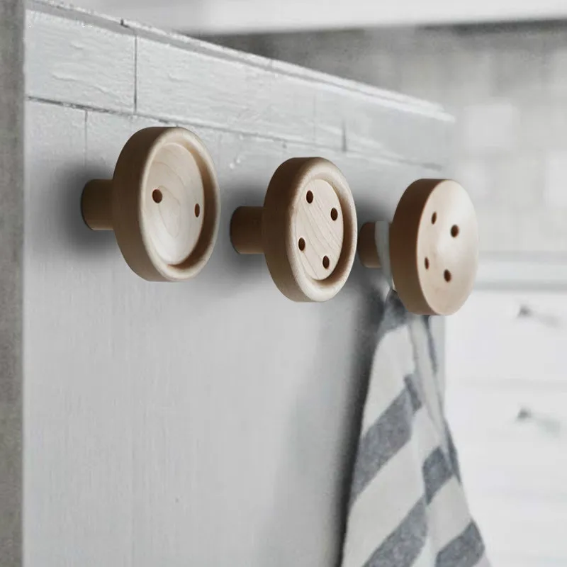 Настенная вешалка для одежды из натурального дуба|hook home|hanger with hookswall decor hangers |