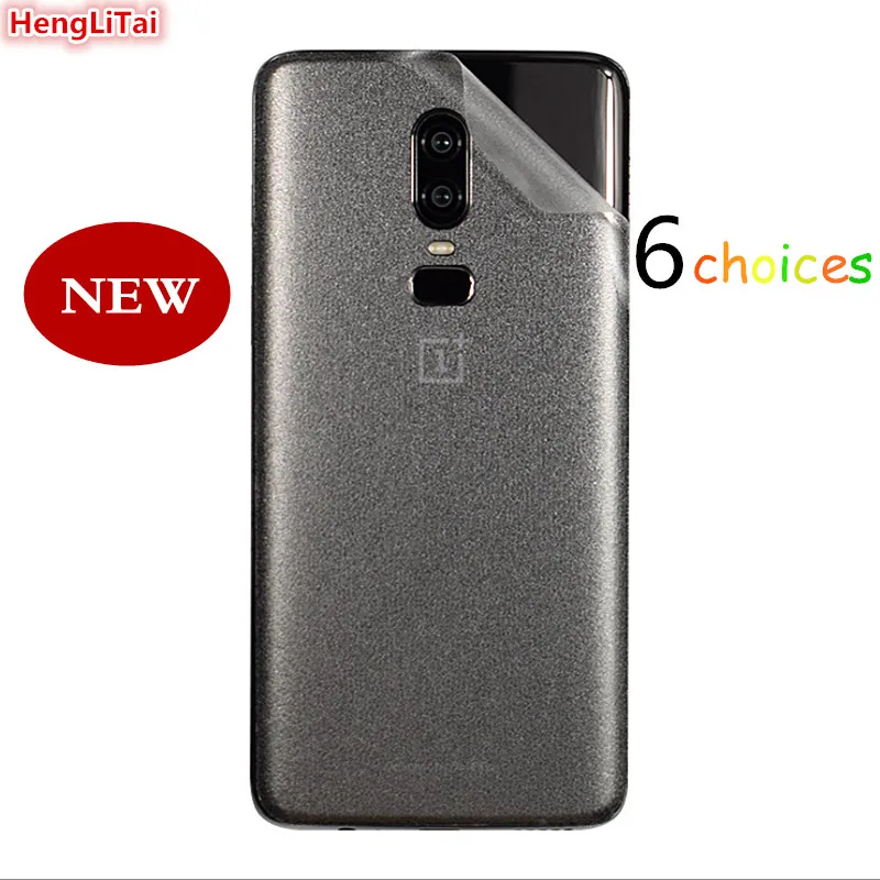 

NEW For 1+6 back paste Durable Transparent HD grid Carbon Fiber Back Screen Protector Film Sticker For Oneplus 6