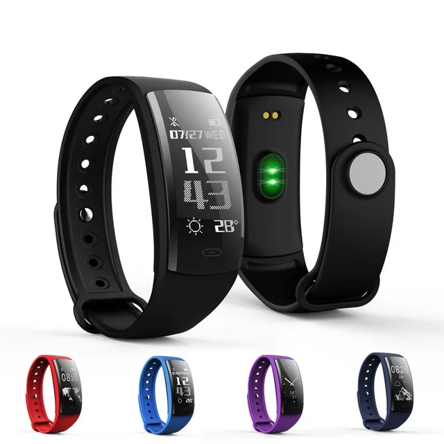 

New QS90 Smart Bracelet band weather Heart Rate Blood Pressure Monitor Push Message Sport Fitness Tracker smart wristband