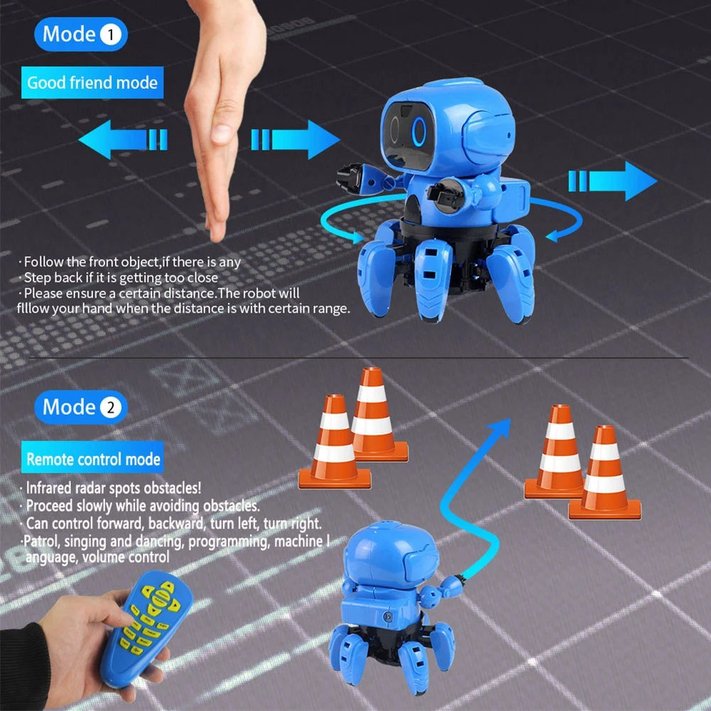 Обновление дистанционного управления инфракрасное препятствие избегания жестов зондирования следующая игрушка робот игрушки для детей