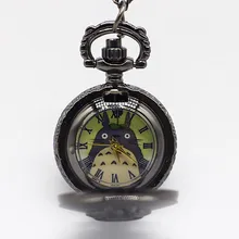 Мода прекрасный Тоторо Аниме узор кварцевые карманные часы леди аксессуар подарок для детей XH3024