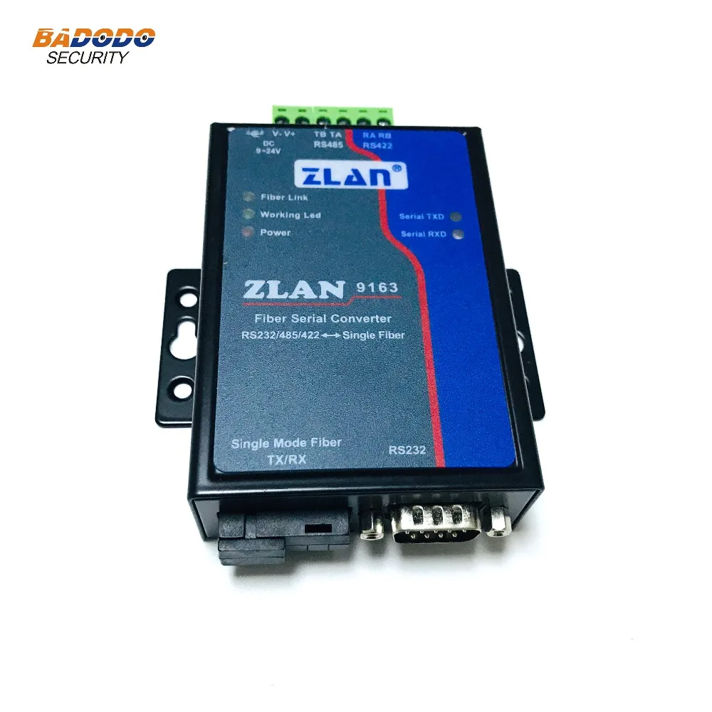 ZLAN9163 RS485 RS232 RS422 к конвертеру волокна устройство волоконно-оптический SC промышленные 20 км волоконно-оптический модем переключатель tcp-сервер