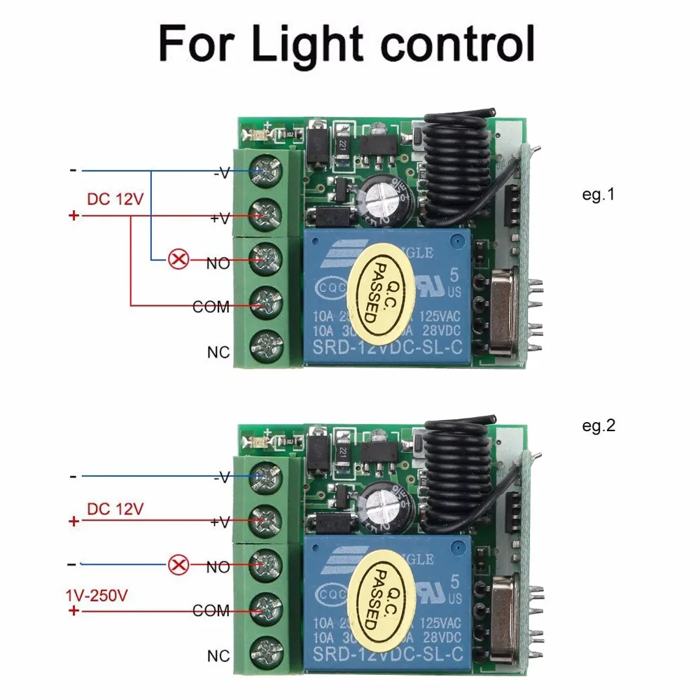 Pxyelec DC 12V 1CH Wireless RF Remote Control Switch Transmitter Receiver Smart House Eqiupment