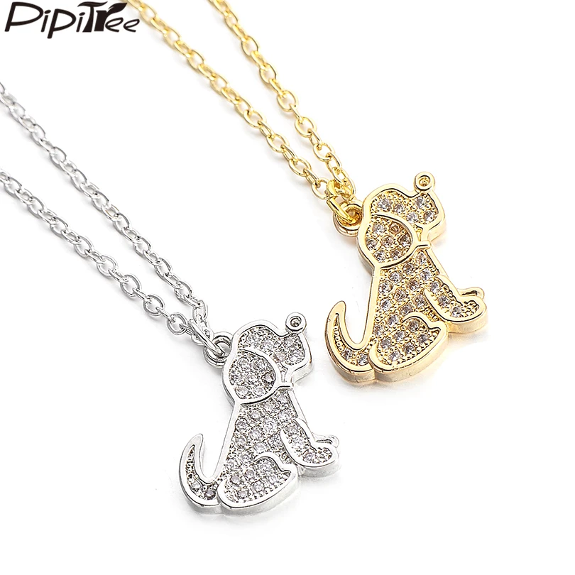Pipitree Cute Puppy Dog Charm Pendant Necklace for Women Men Children