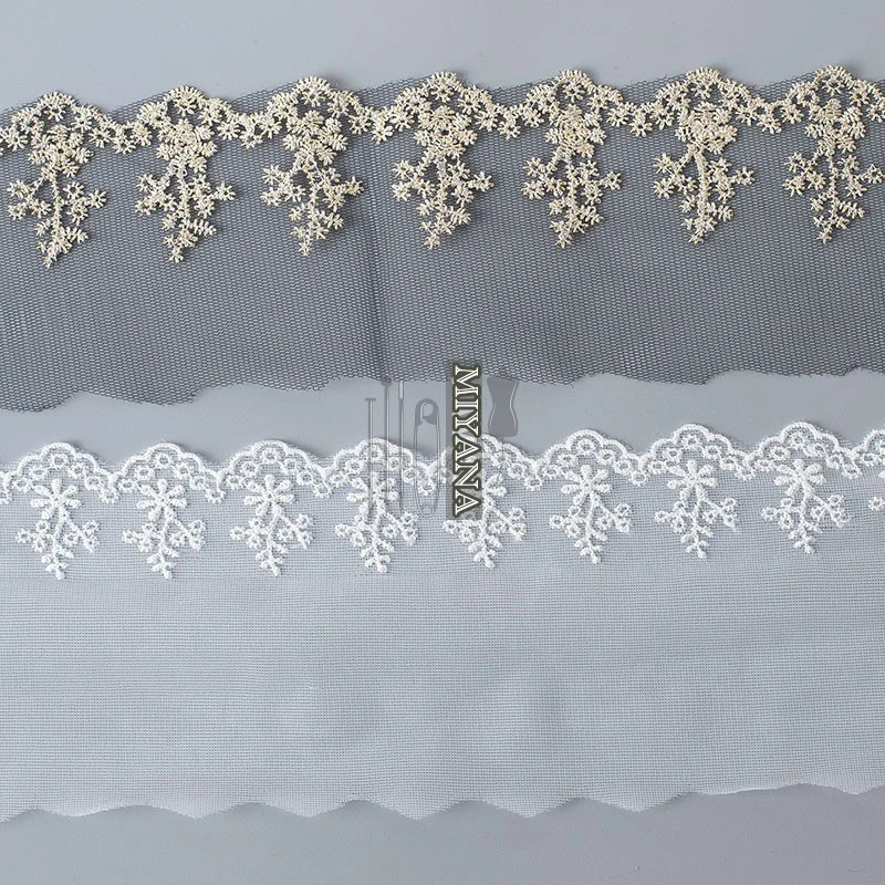 6CM weiches Baumwoll Stickerei spitze Trim Hochzeit Nähen Kleidung Zubehör