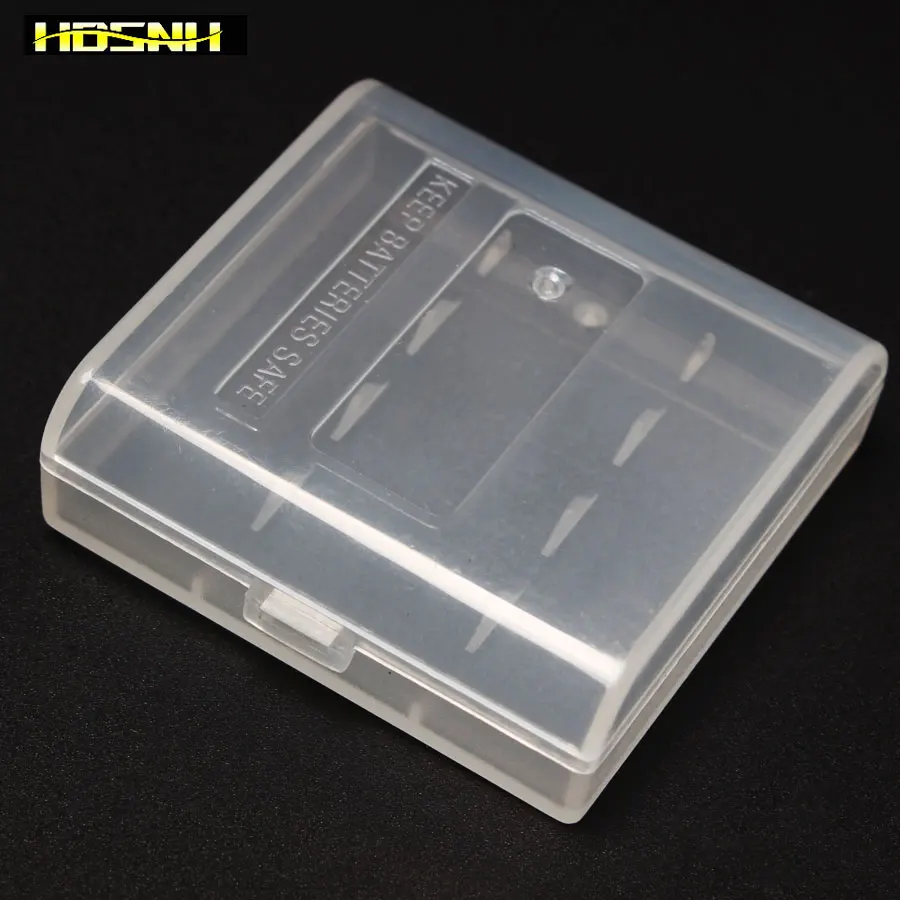 

H D S N H 1Pcs Portable Hard Plastic Transparent Box Rechargeable Battery Box 4XAAA Battery Storage Box Protection Box