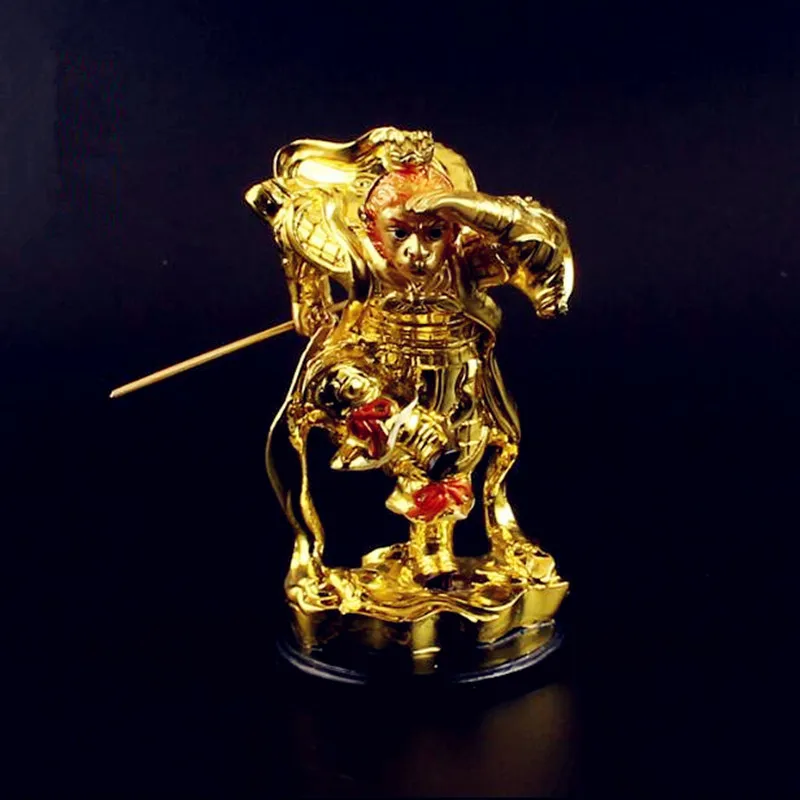 Qitian Dasheng Sun Wukong God статуя украшения метод защиты дьявола Священная битва победа Будда Смола позолоченный