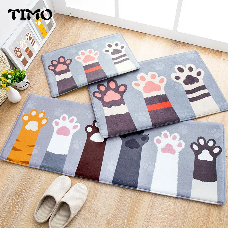 

TIMO Floor Mat Animal Cat Printed Bathroom Kitchen Doormat Floor Mat For Living Room Anti-Slip Tapete Doormat For Entrance Door