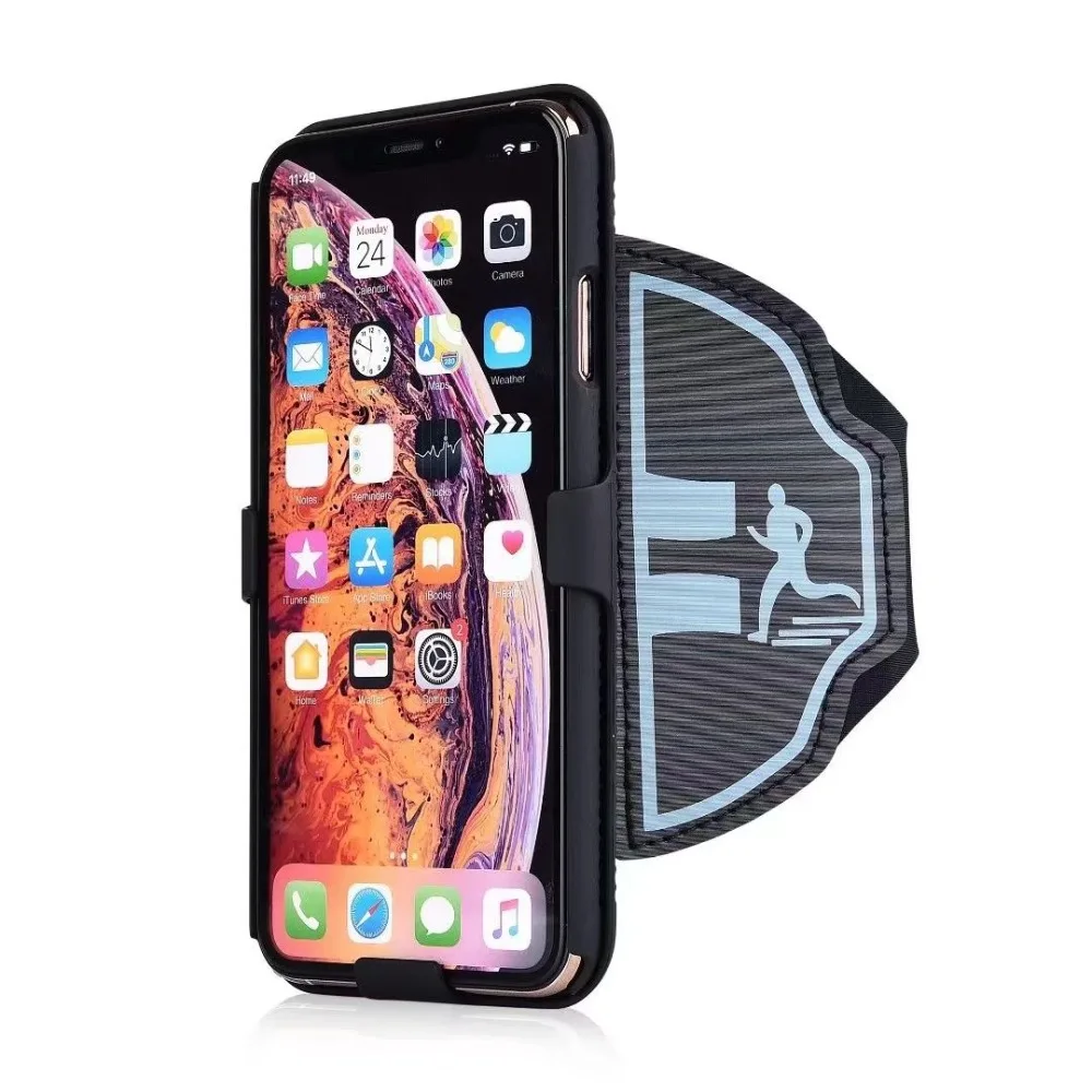

100pcs mobile phone case armband For iPhone XS MAX Xr X 10 5 6 7 8 PLUS 8plus Gym Running Exercise Phone Holder Pouch arm band