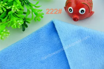 

222#sky blue Super soft velvet fabric microfiber brushed velboa hair height 2-3mm for DIY stuffed toy blanket pillows(10 pieces)