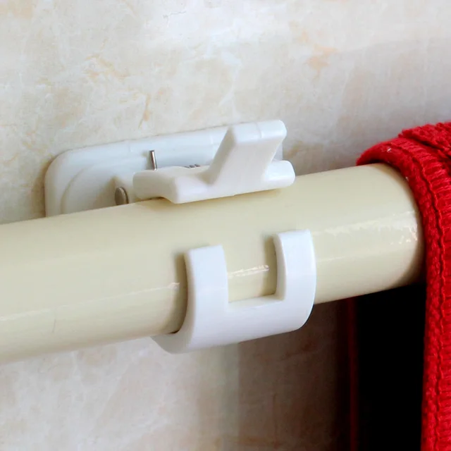 Curtains Ideas curtain rod with hooks : 2pcs self adhesive type bracket for Crossbar curtain rods Wall ...