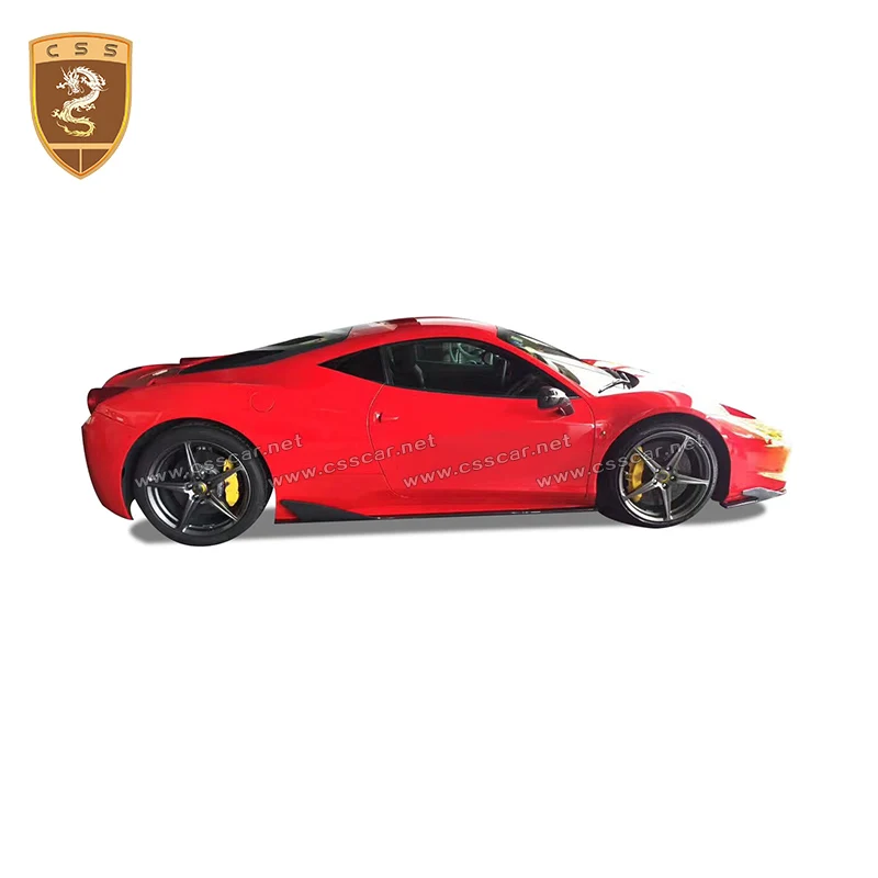 

Боковая юбка CSSYL из натурального сухого углеродного волокна для Ferrari 458, набор для стайлинга автомобиля, боковая юбка, аксессуары