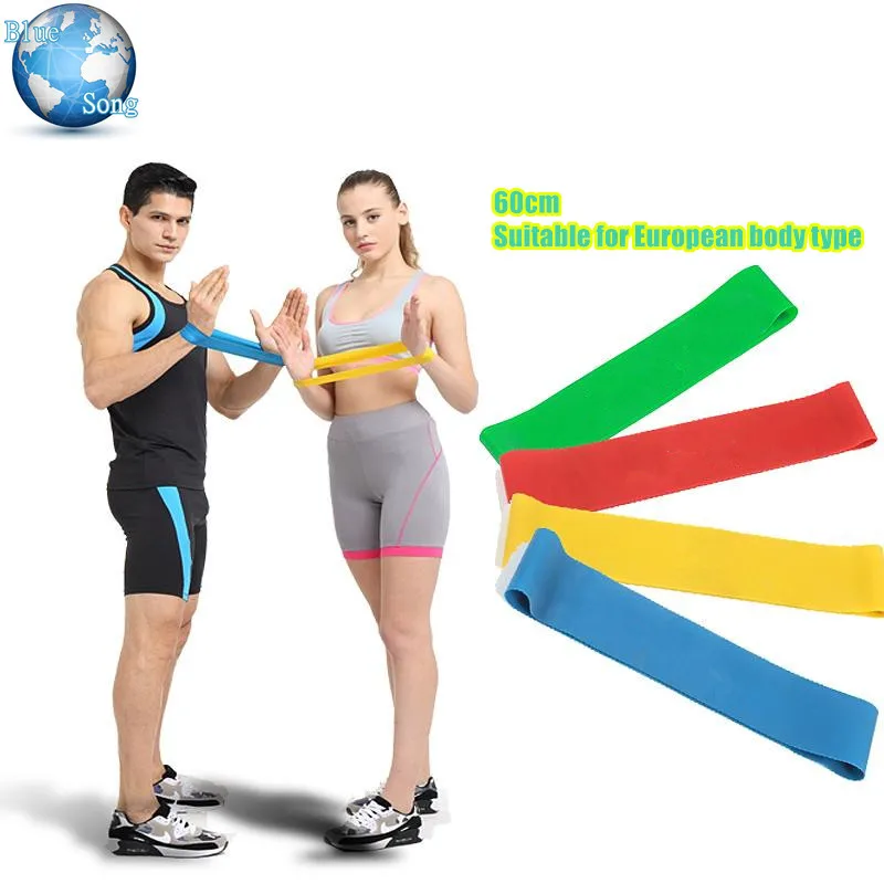 Upgraded 60cm fit EU Fitness Equipment Resistance Bands Yoga Rubber