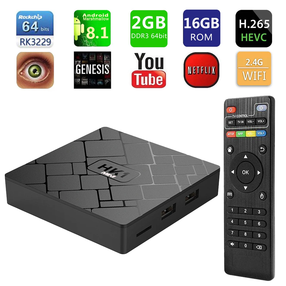 HK1 мини IPTV Франция коробка Android 8,1 2 Гб 16 Гб RK3229 2,4G Wifi HK1mini с 1 год QHDTV код IPTV, французский арабский голландский Бельгия