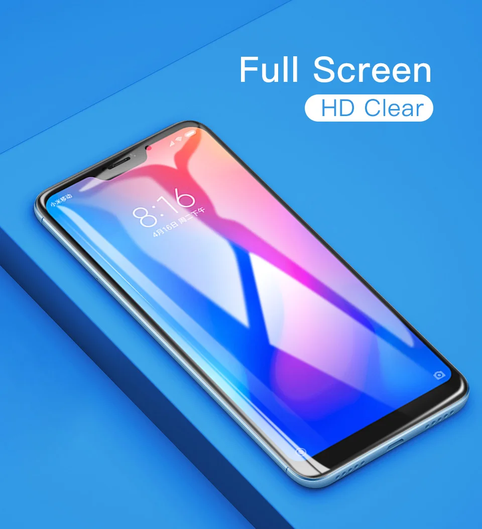 Pocophone f1 закаленное стекло xiaomi mi a2 lite redmi note 7 pro 4x a1 5 6 plus защита для экрана пленка с