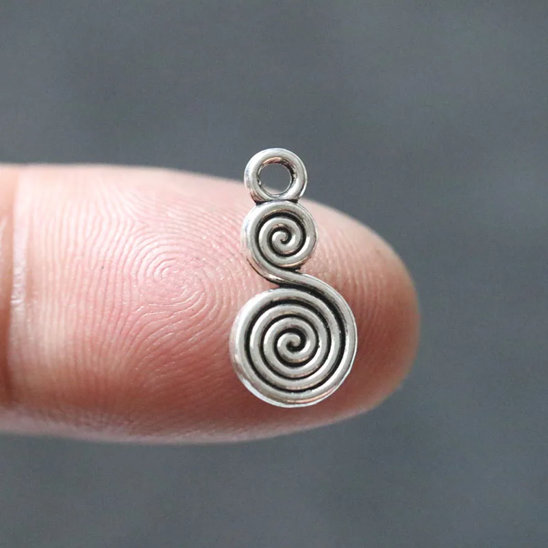 

Tibetan Silver Circle of Life Pendant Spiral Swirl Knot Charms Alloy Beads Jewelry Findings Making Bracelet Necklace Earrings