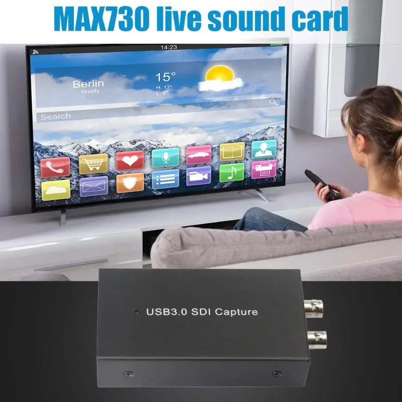 

USB Capture SDI Capture Box Free Driver SDI to USB Capture 1080P Video Recorder Acquisition and Live Broadcasting by Computer
