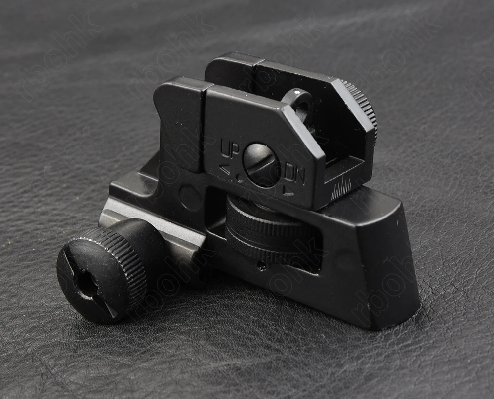 

Aluminium It can be adjusted up and down Rear Sight for Picatinny Rail Mount Hunting Shooting black M4247